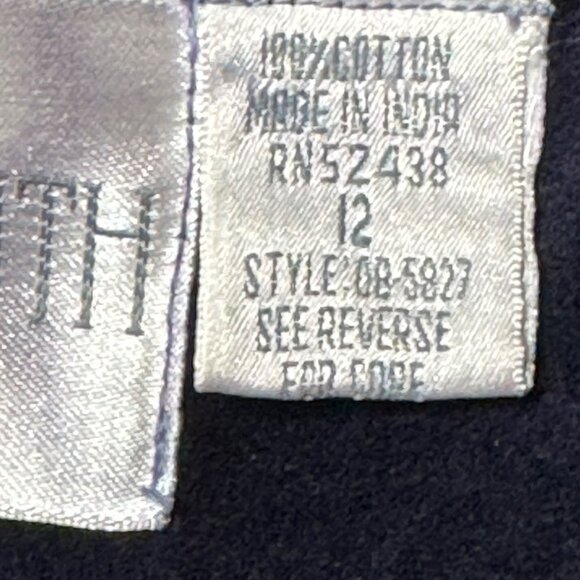 Vintage 80's Plaza South Blue Embroidered Velvet Button-Up Jacket Womens Size 12 - Picture 8 of 11